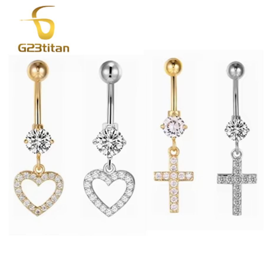 Belly Bar Titanium - Piercing para el ombligo, anillo con