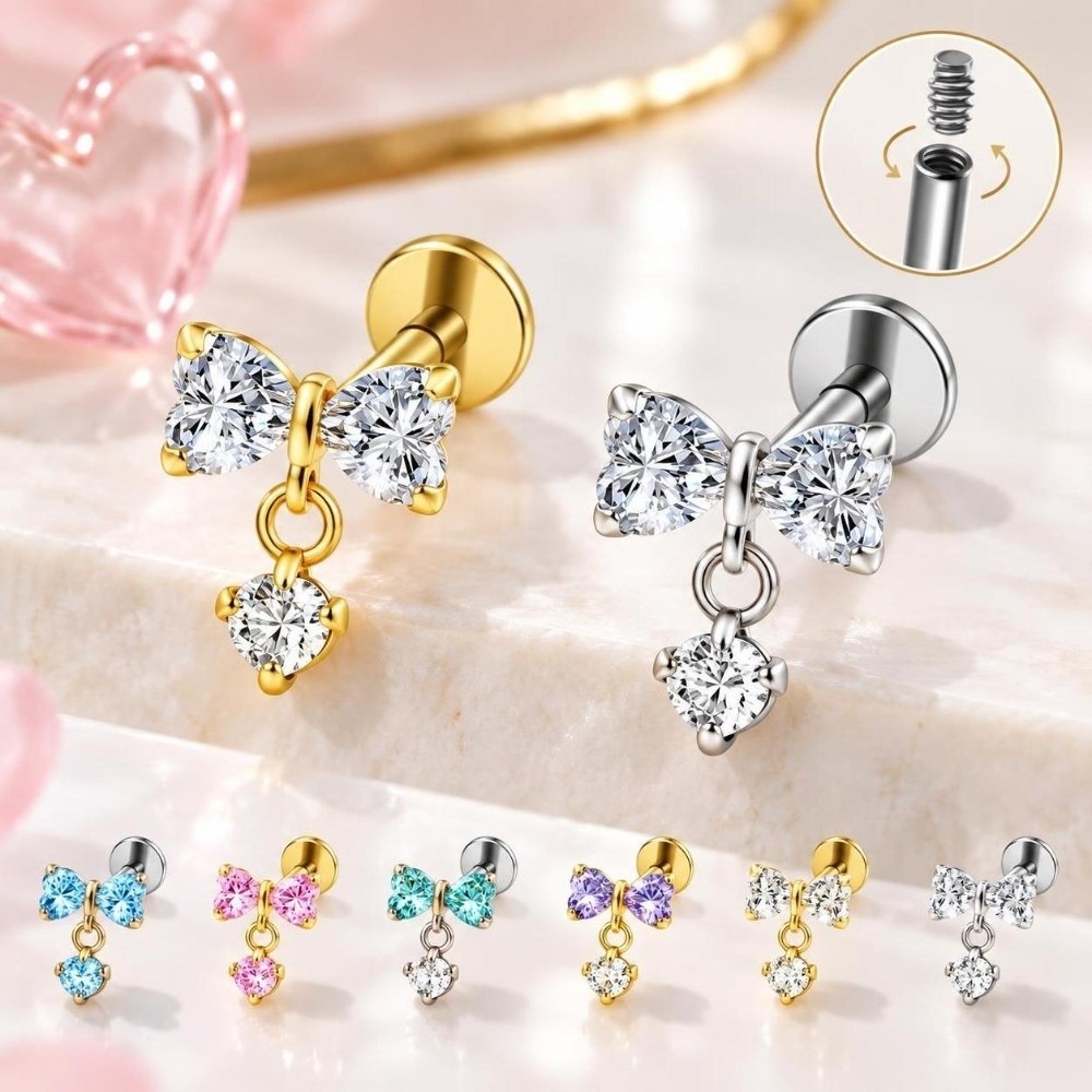 Body Jewelry Ear Piercing - Pendiente de cartílago de titanio G23