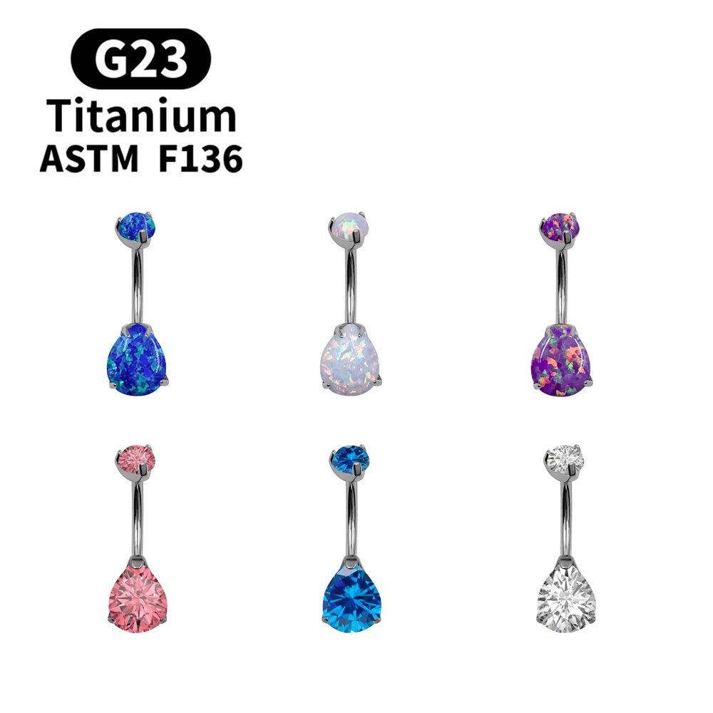 Belly Bar Titanium - Piercing para Ombligo 14G con Fantástico
