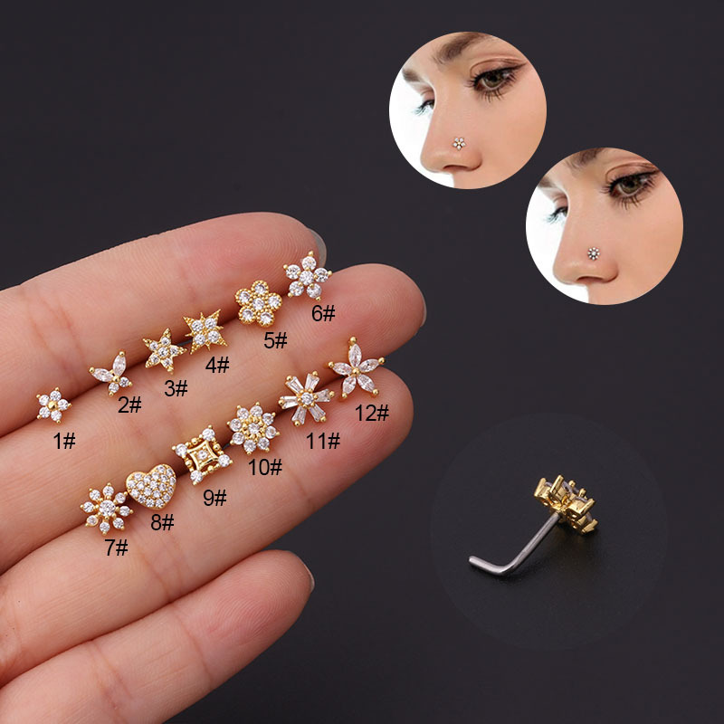 Body Jewelry Indian - Piercing de nariz en forma de