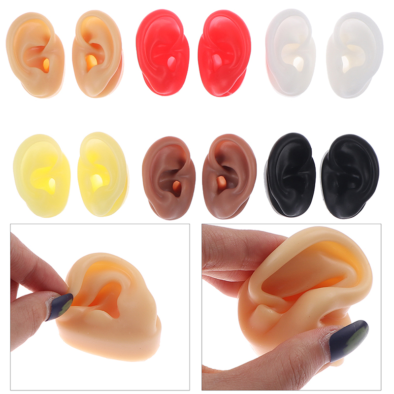 Body Jewelry Ear Piercing - 【L】Modelo de oreja de silicona suave
