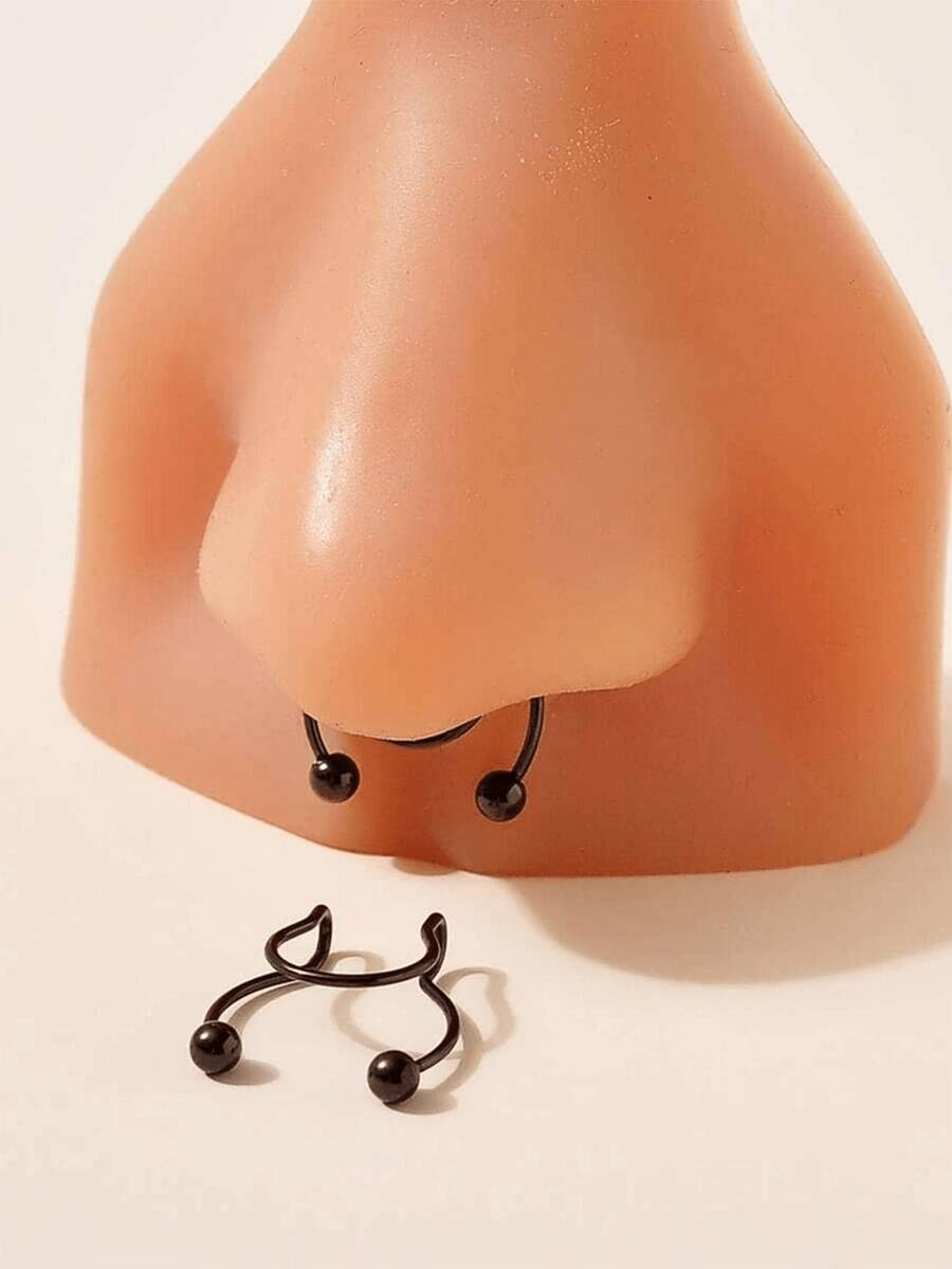 Body Jewelry Nose Studs - 2 piezas de aros de aleación