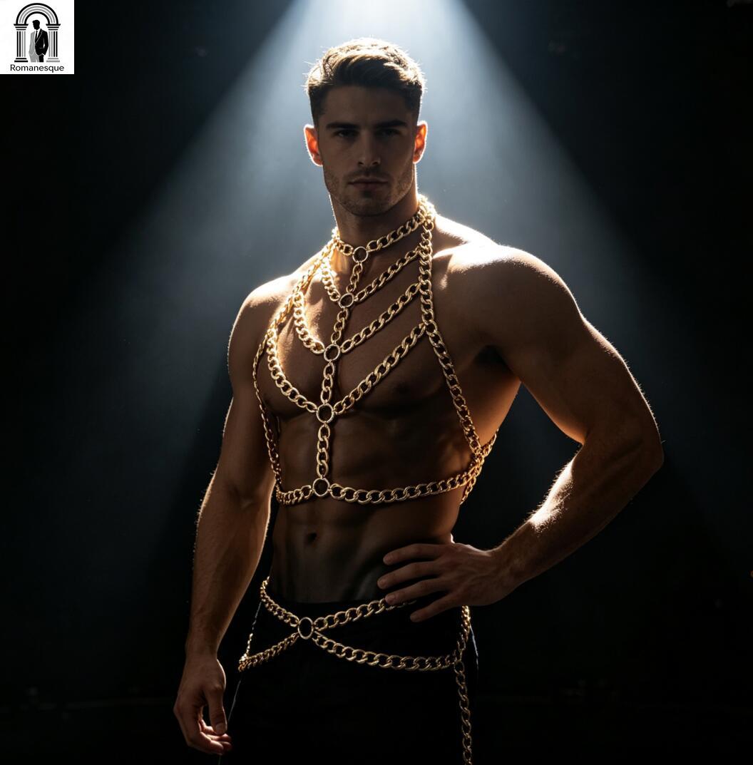 Body Jewelry Vest - Arnés de cuerpo de cadena gruesa