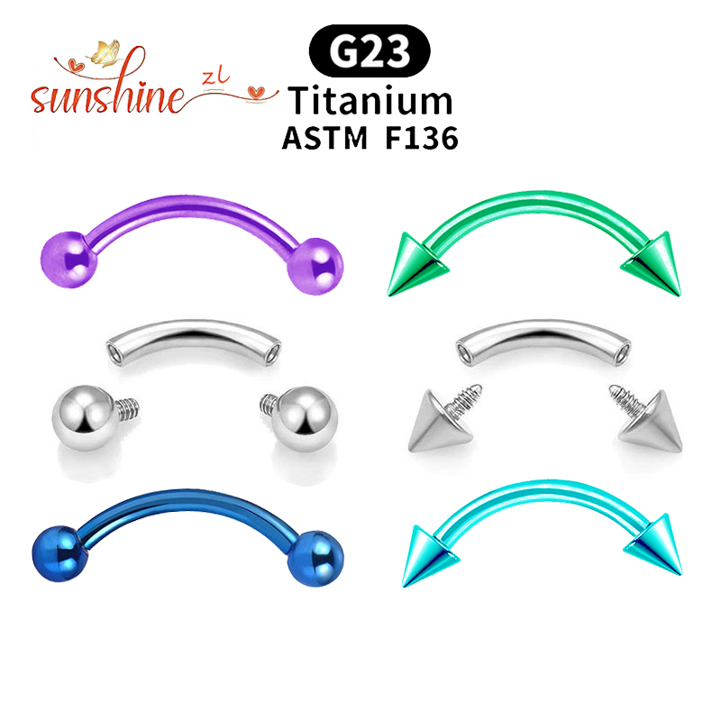 Belly Bar Titanium - 2 uds hilo interno G23 titanio