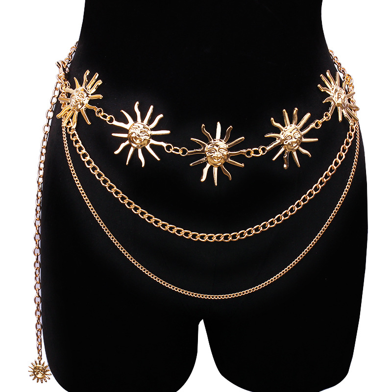 Body Jewelry For You - Cinturones de cintura de Metal con