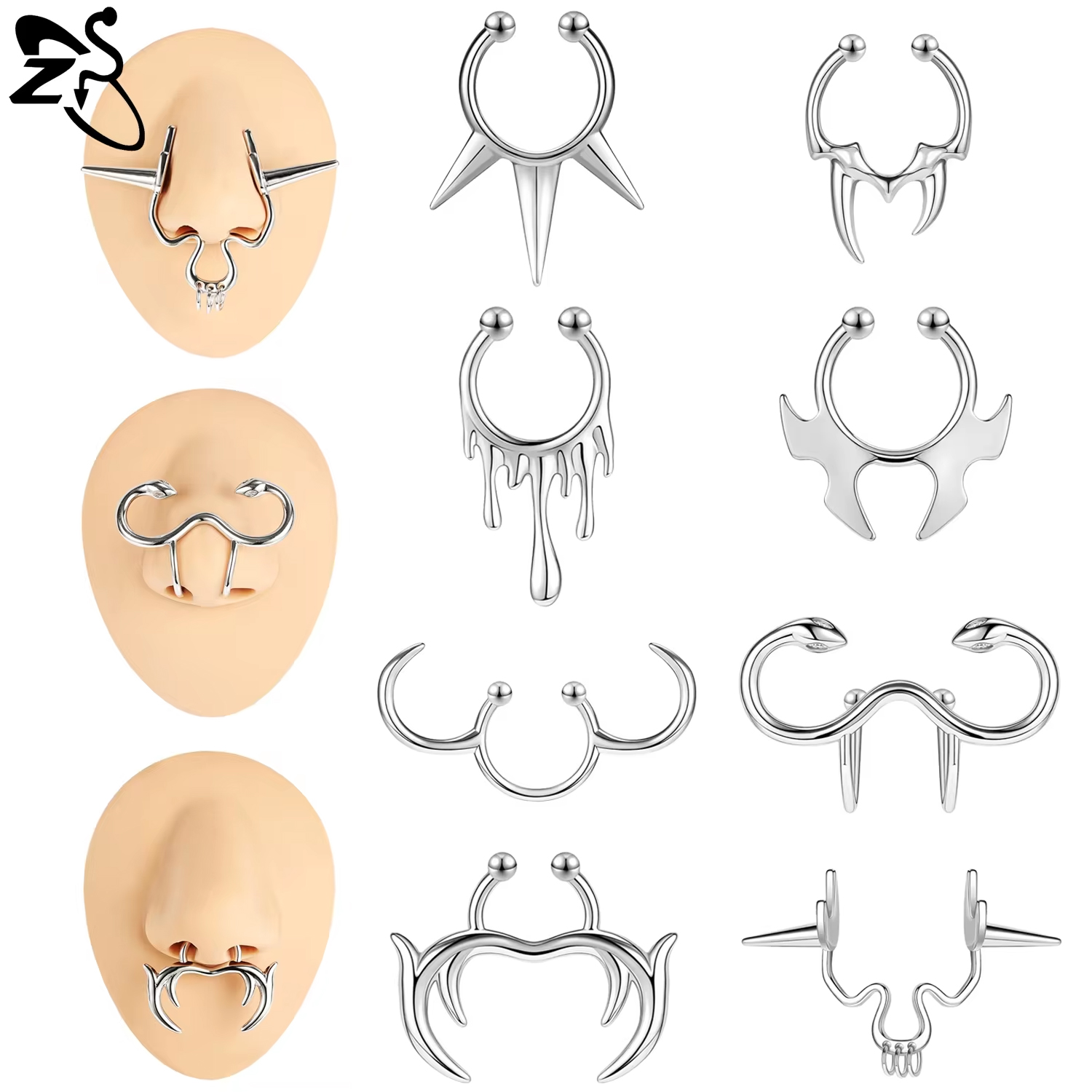 Body Jewelry Tunnels - ZS, 1 pieza, anillo de tabique