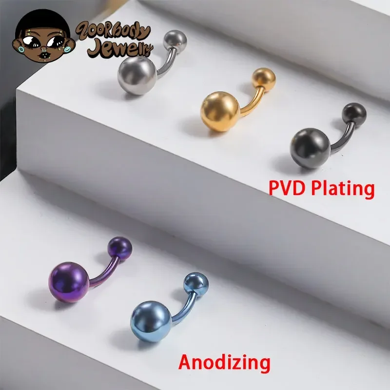 Anillo de ombligo perforado de - Belly Bar Titanium reseña y precio