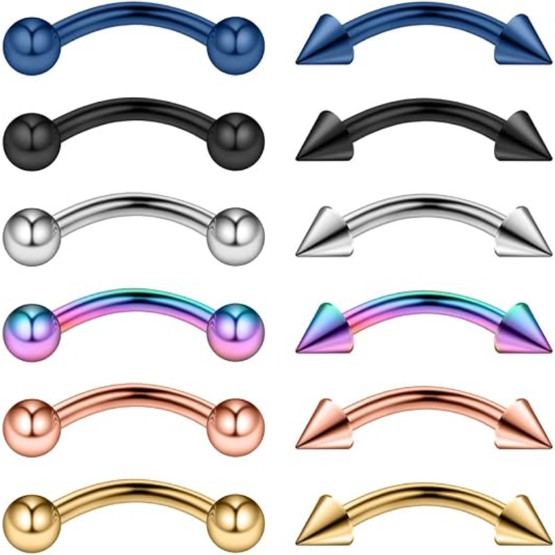 12 piezas, 16G, anillo de acer - Body Jewelry Ear Piercing reseña y precio