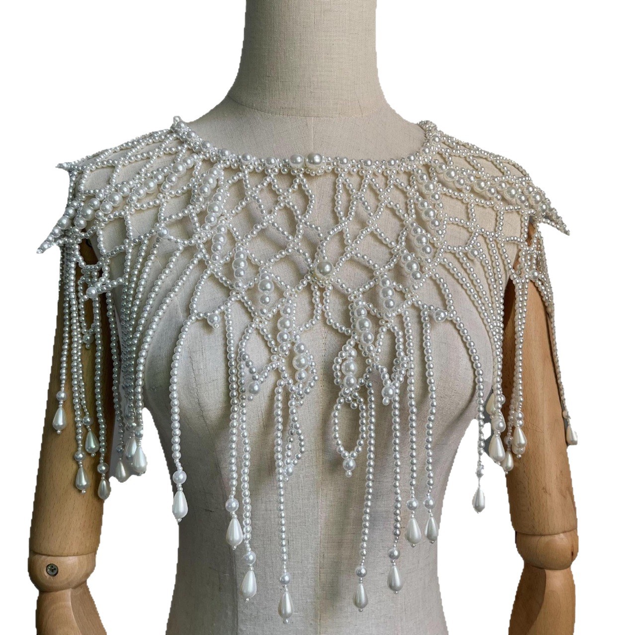 Cadena corporal de perlas hech - Body Jewelry Vest reseña y precio