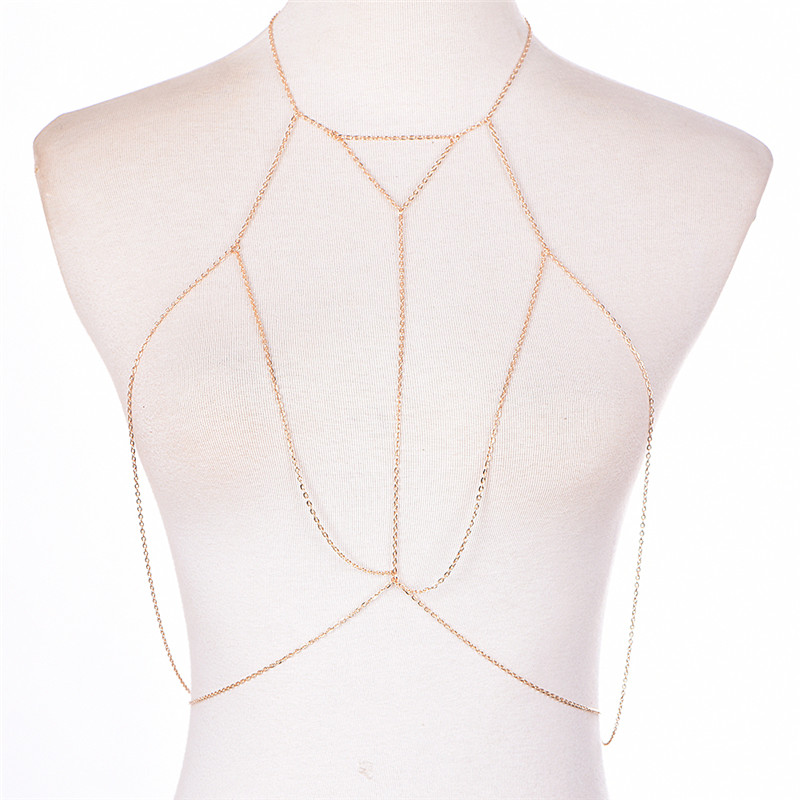 Sujetador de cadena de eslabon - Body Jewelry Harness reseña y precio