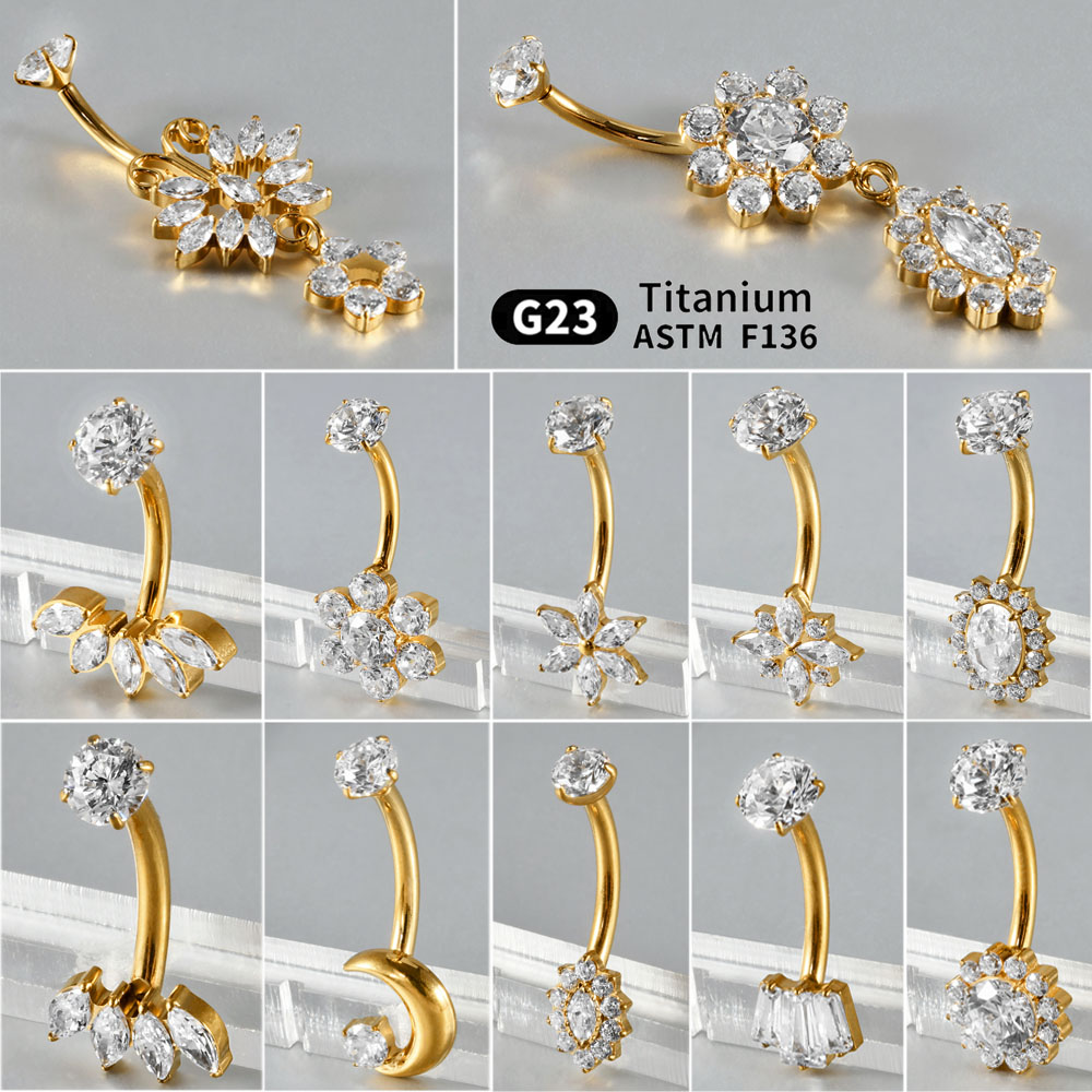 1 pieza de titanio tallado cir - Belly Bar Titanium reseña y precio