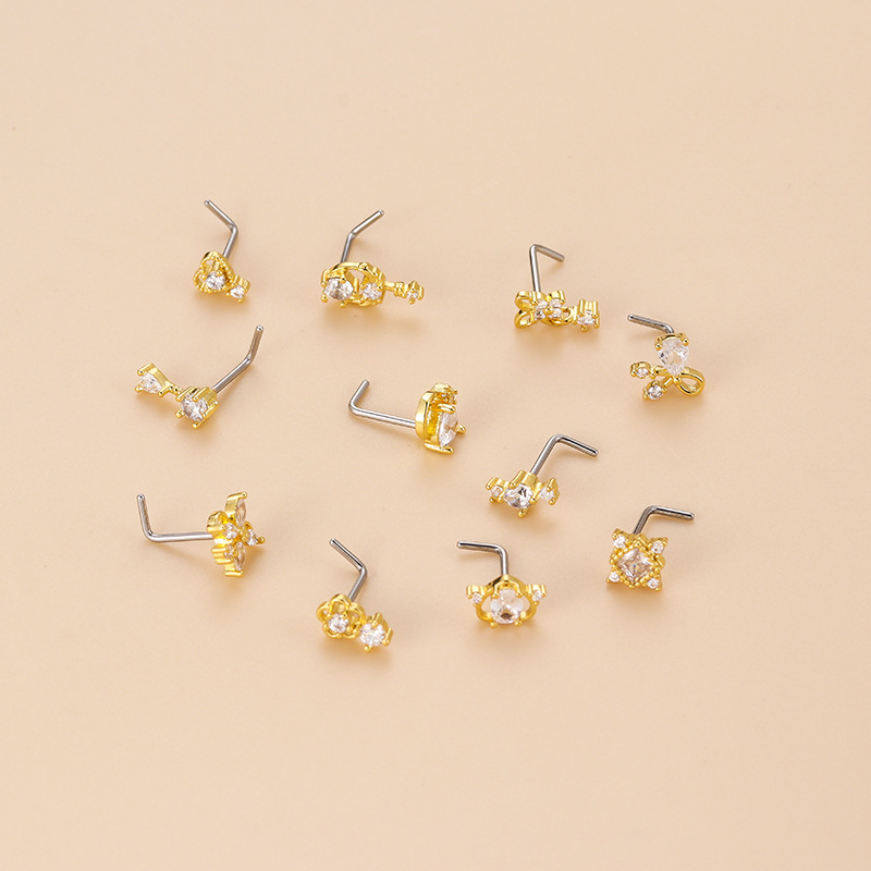 Piercing de Nariz en Forma de  - Body Jewelry Nose Studs reseña y precio