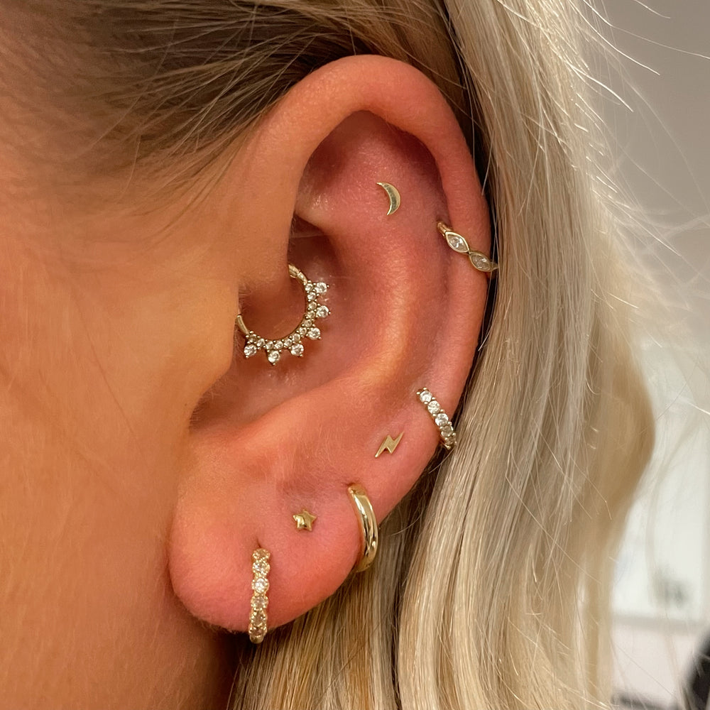 Pendientes de tuerca con forma - Flat Back Labret Stud reseña y precio
