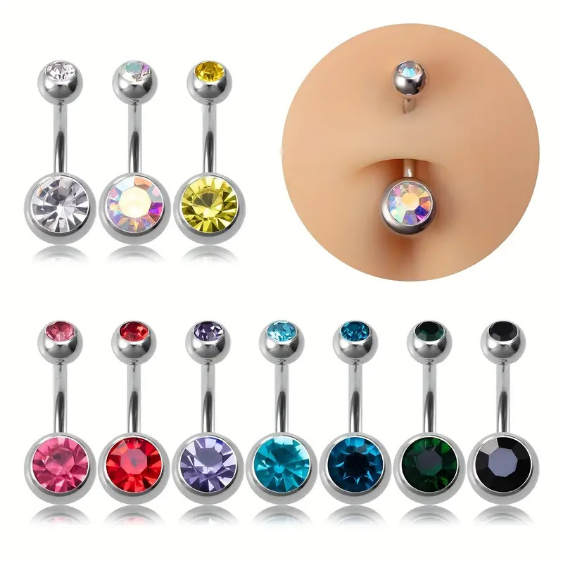 5/10/20 piezas circón 14G Pier - Belly Bar Titanium reseña y precio
