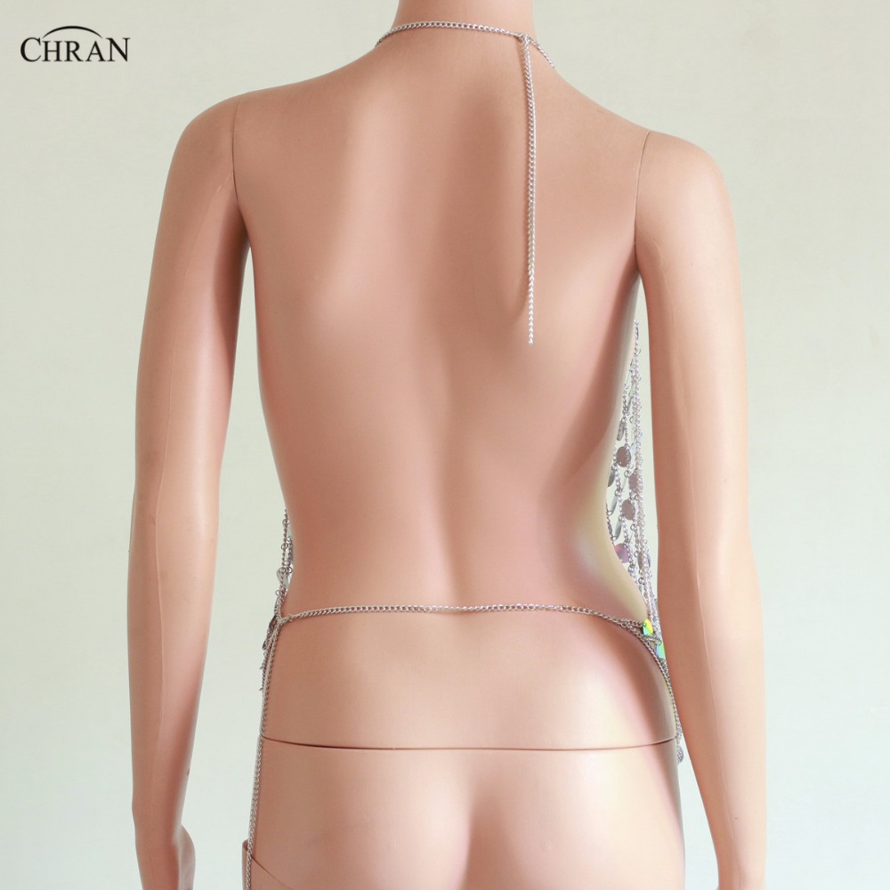 Chran-Top corto de sirena con  - Body Jewelry Vest reseña y precio
