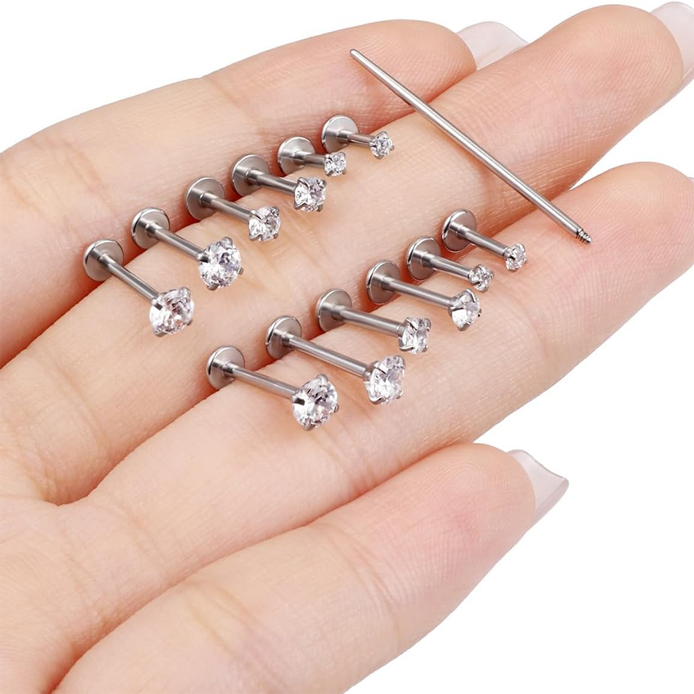13 Uds Labret Piercing Set ace - Flat Back Labret Stud reseña y precio