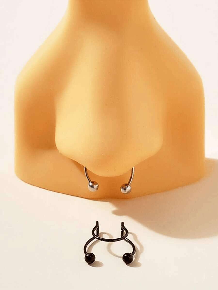 2 piezas de aros de aleación p - Body Jewelry Nose Studs reseña y precio