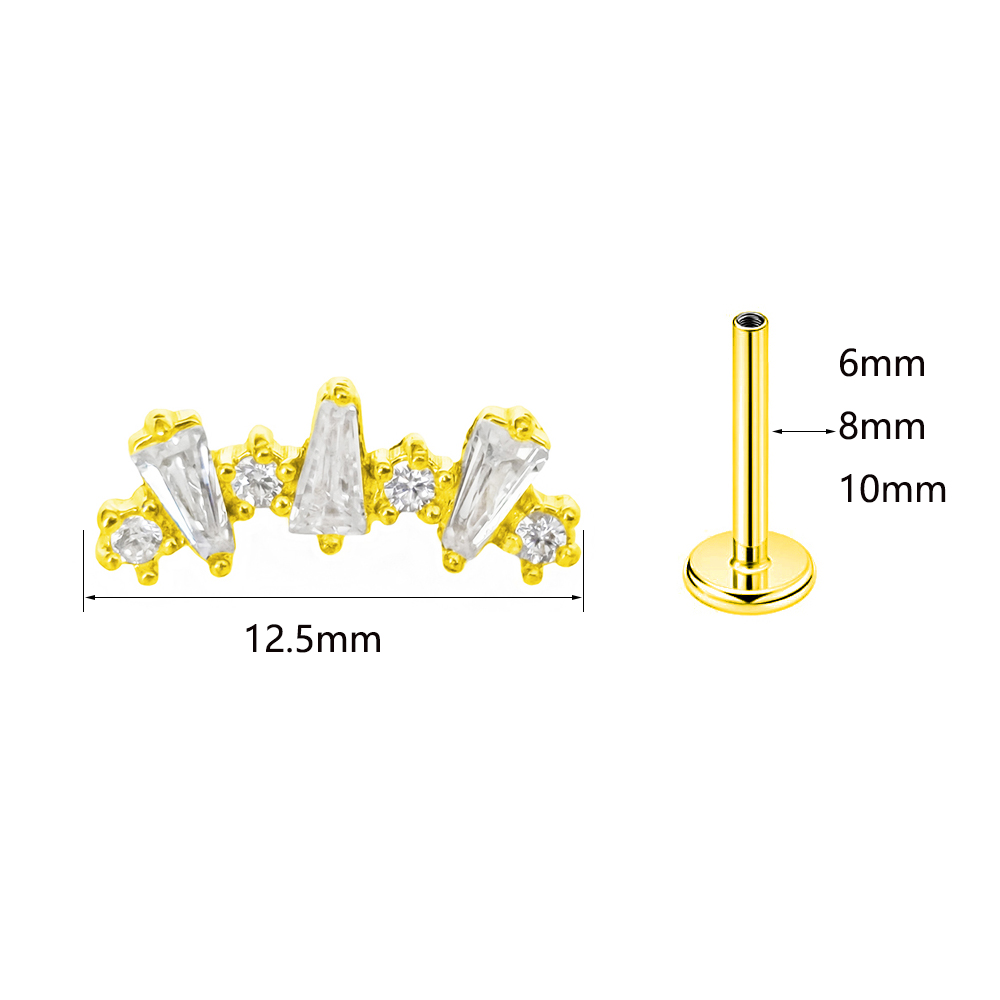 Labret-pendientes de acero qui - Flat Back Labret Stud reseña y precio