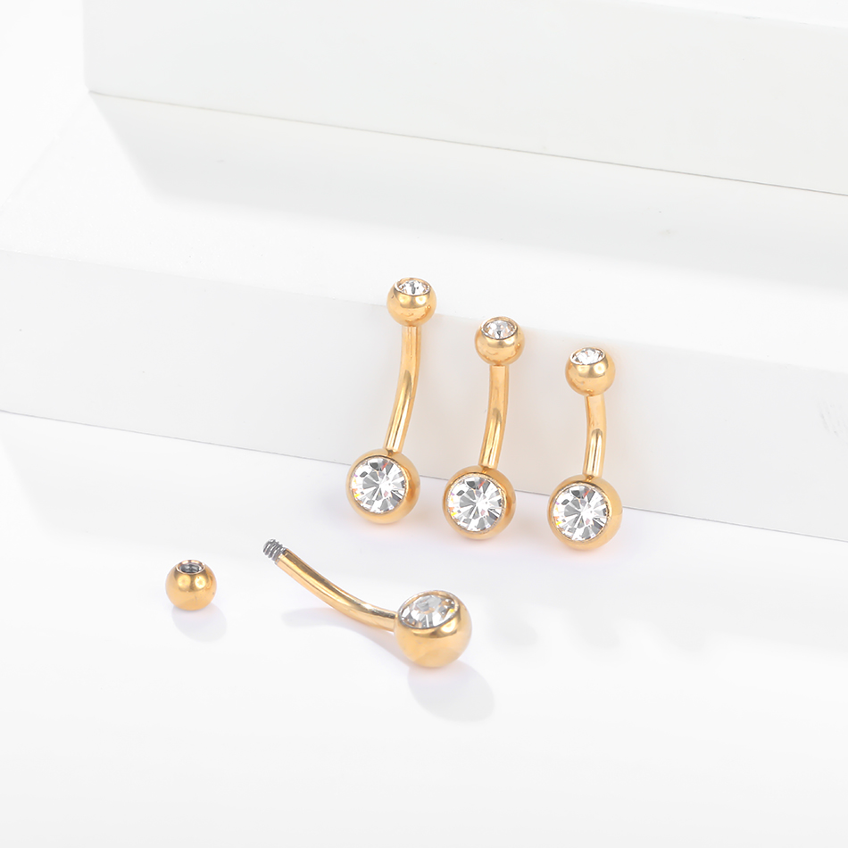 1 pieza G23 anillo de ombligo  - Belly Bar Titanium reseña y precio
