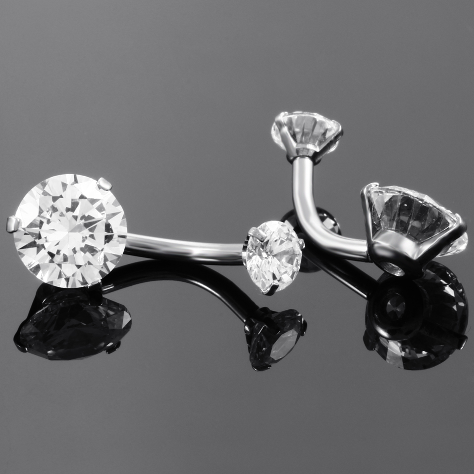 1/10PC Pendientes de Acero Ino - Belly Bar Titanium reseña y precio