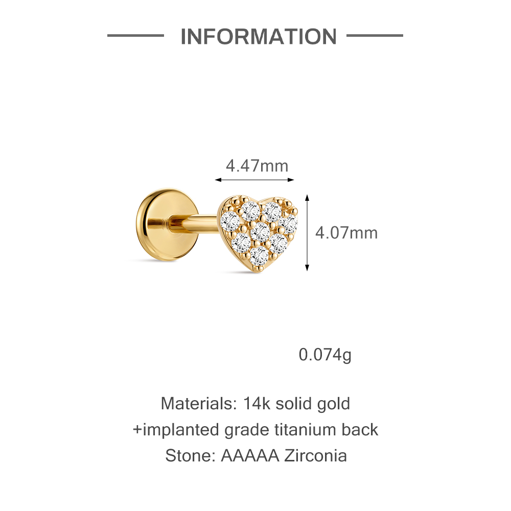CANNER Pendiente de cartílago  - Flat Back Labret Stud reseña y precio