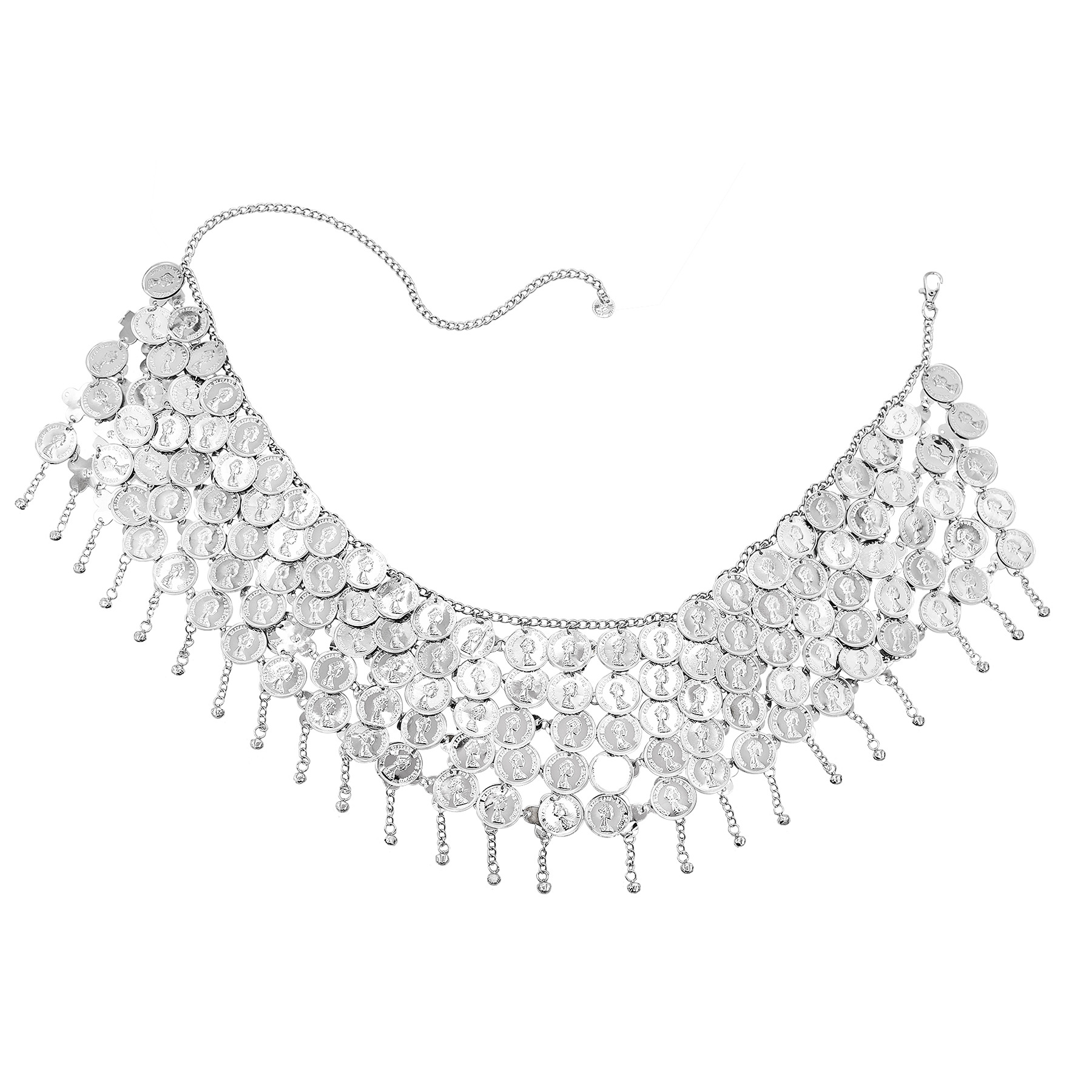 Campanas plateadas, borla larg - Body Jewelry Indian reseña y precio