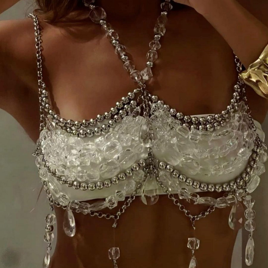 2025 trajes de Festival de Mús - Body Jewelry Vest reseña y precio