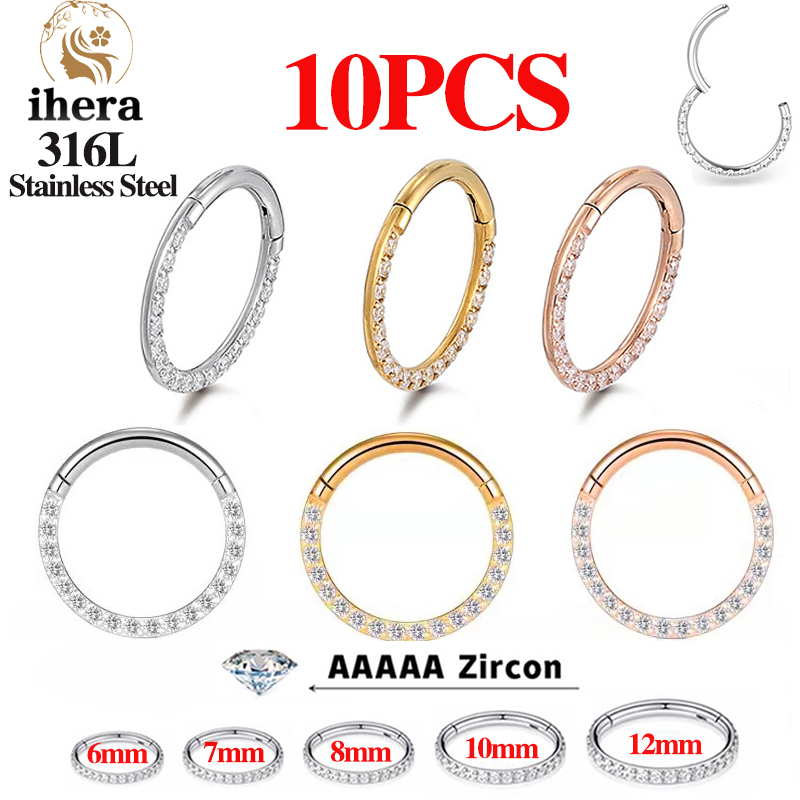 1/10PCS Anillos de Nariz de Ac - Body Jewelry Ear Piercing reseña y precio