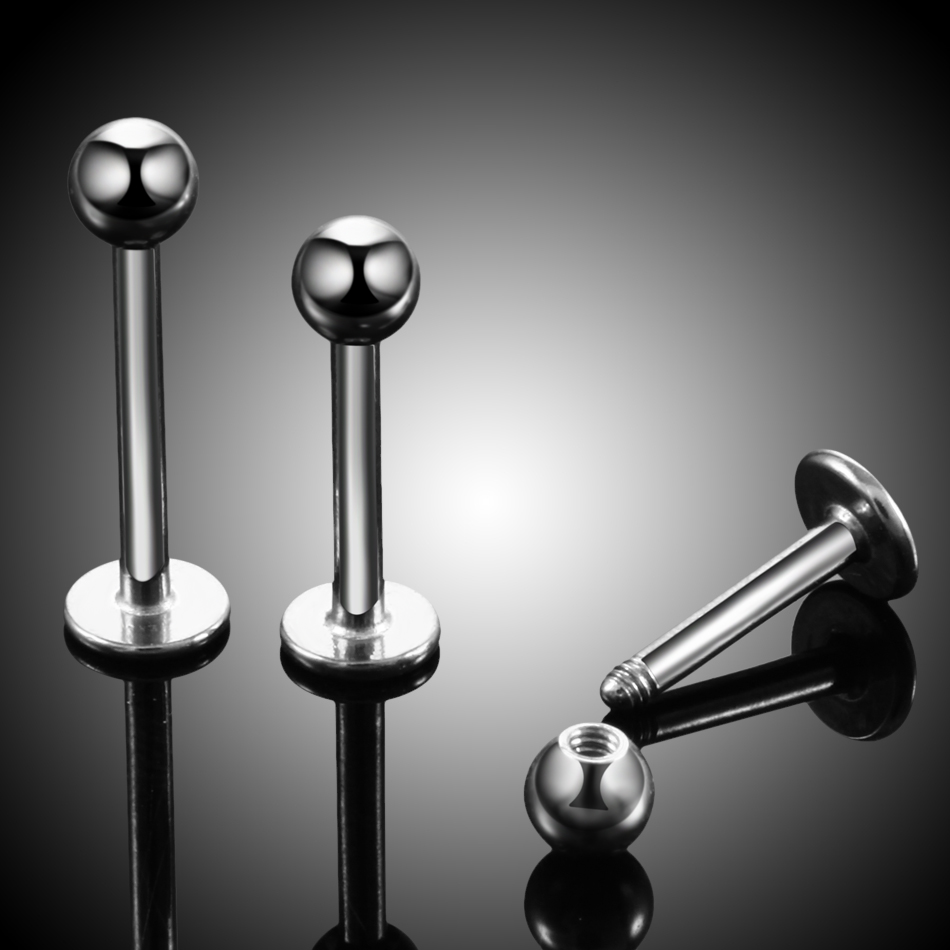 H-S lote 1 pieza de acero quir - Flat Back Labret Stud reseña y precio