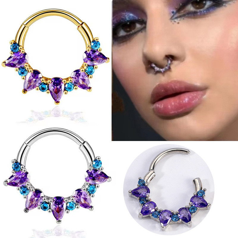 Anillos de nariz morados de ci - Body Jewelry Nose Studs reseña y precio
