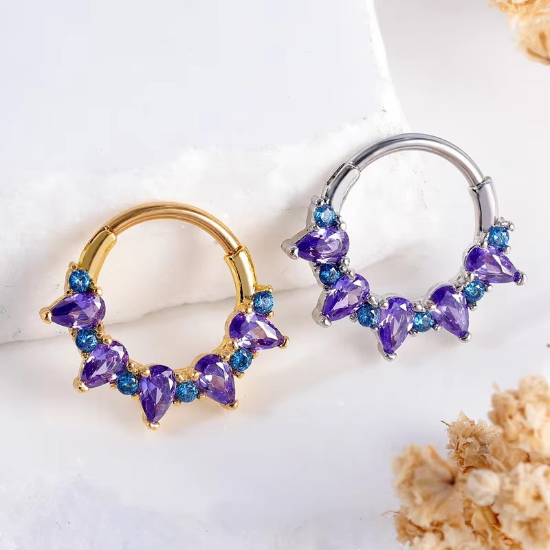 Anillos de nariz morados de ci - Body Jewelry Nose Studs reseña y precio