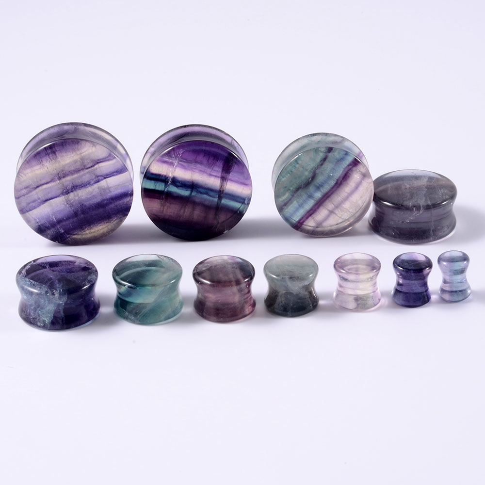 2 uds piedra Natural doble aca - Body Jewelry Tunnels reseña y precio
