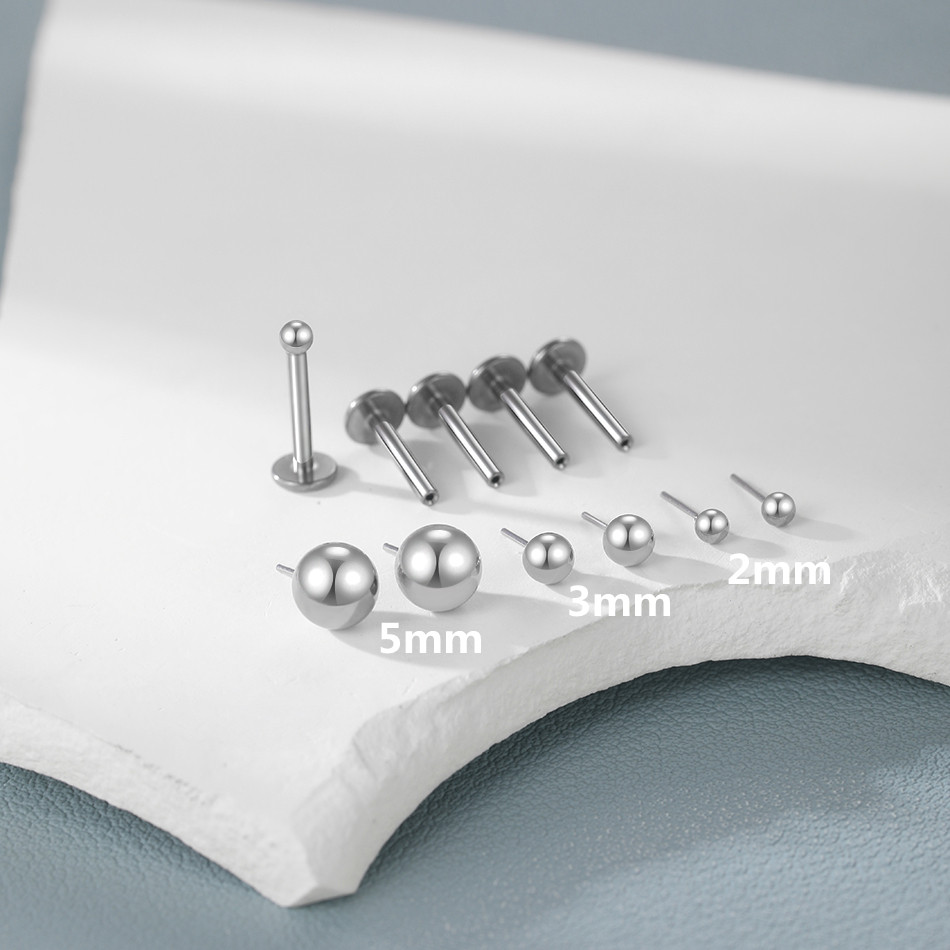 1/10 Uds bolas de empuje de ti - Flat Back Labret Stud reseña y precio