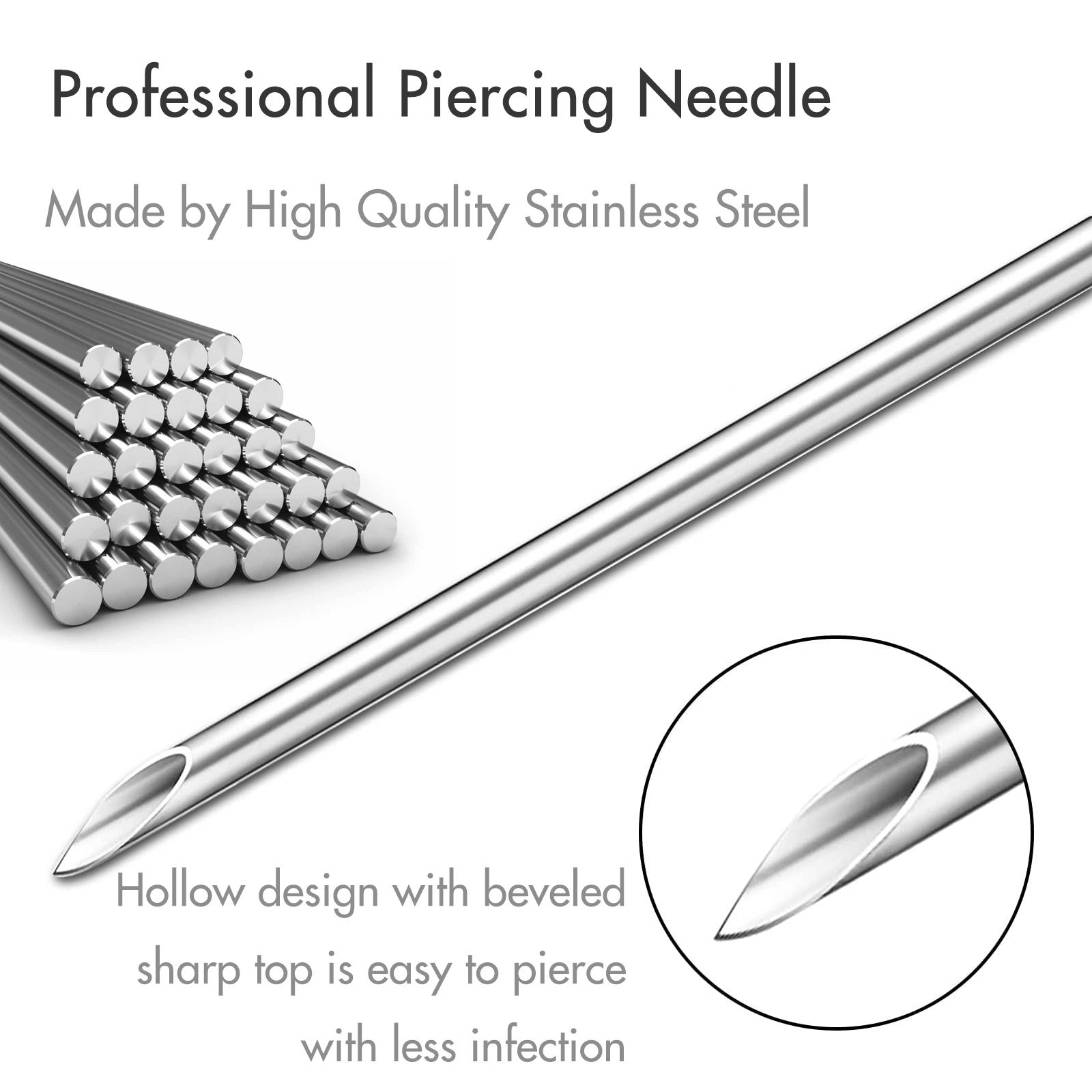 Agujas de Perforación Desechab - Flat Back Labret Stud reseña y precio