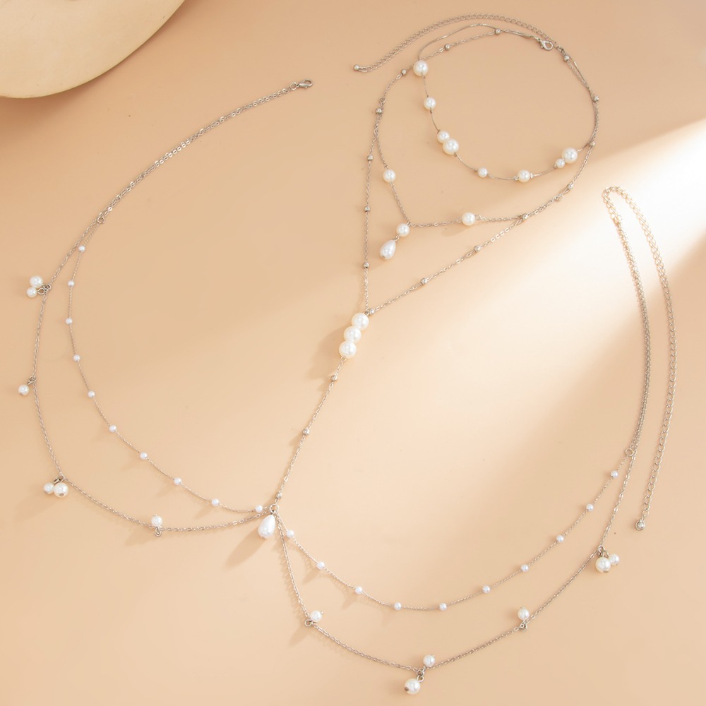 Collar de perlas de imitación  - Body Jewelry Ends reseña y precio