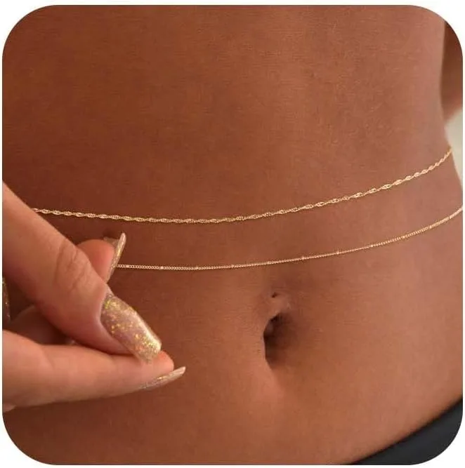 Cadena de cuentas de cintura a - Body Jewelry Ends reseña y precio