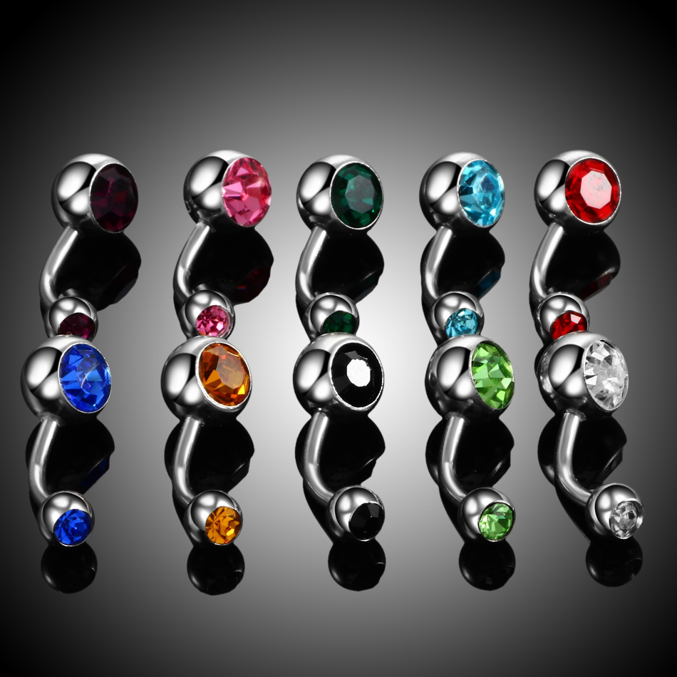 10 unids/lote de Piercings de  - Belly Bar Titanium reseña y precio