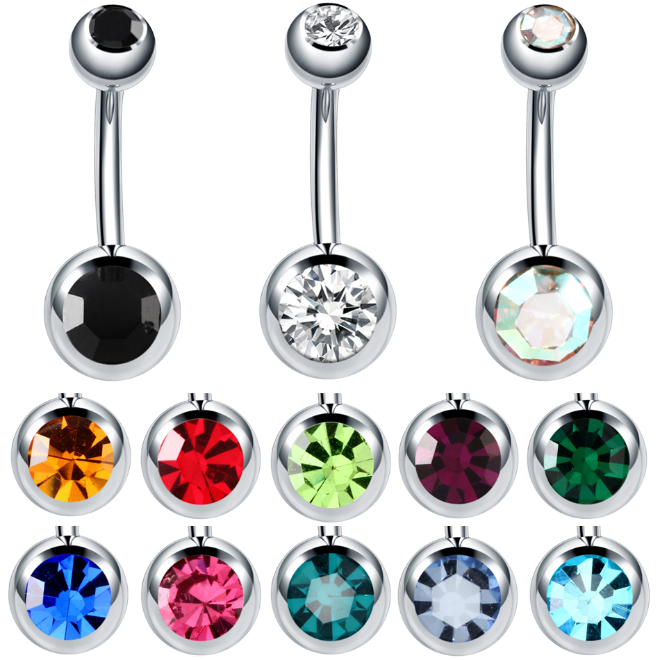10 unids/lote de Piercings de  - Belly Bar Titanium reseña y precio
