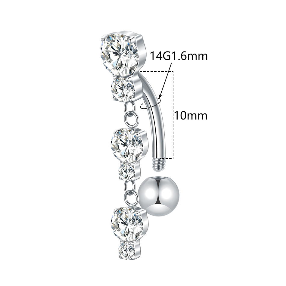 1/5 Uds barra inversa de titan - Belly Bar Titanium reseña y precio